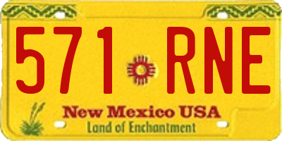NM license plate 571RNE