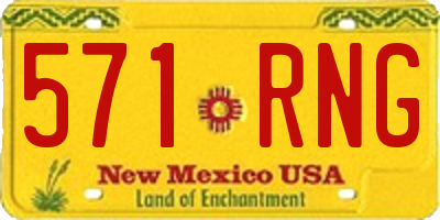 NM license plate 571RNG