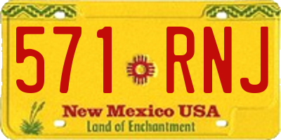 NM license plate 571RNJ