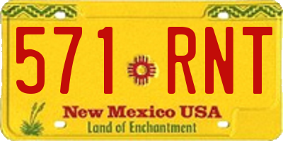 NM license plate 571RNT
