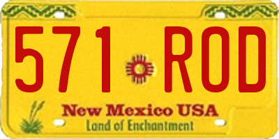 NM license plate 571ROD