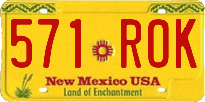 NM license plate 571ROK