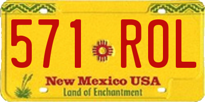 NM license plate 571ROL