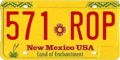 NM license plate 571ROP