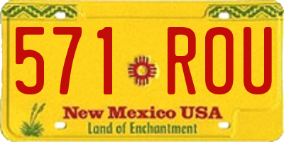 NM license plate 571ROU