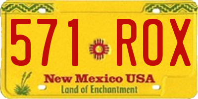 NM license plate 571ROX