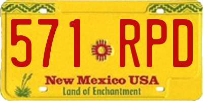 NM license plate 571RPD
