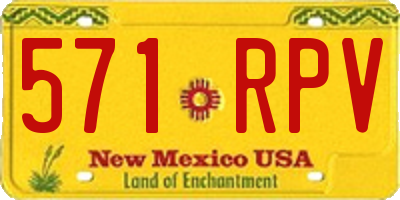 NM license plate 571RPV