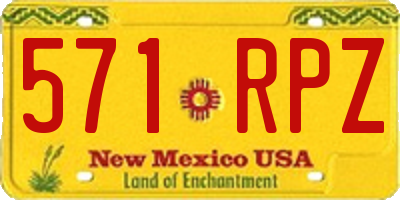 NM license plate 571RPZ