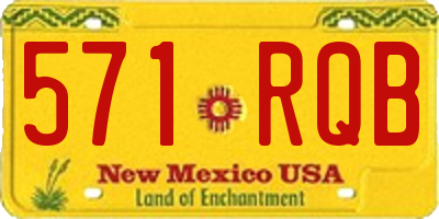 NM license plate 571RQB