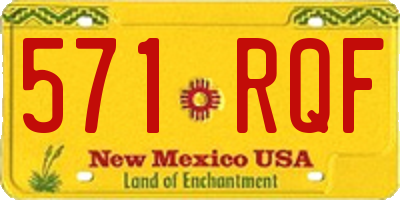NM license plate 571RQF