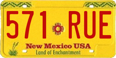 NM license plate 571RUE