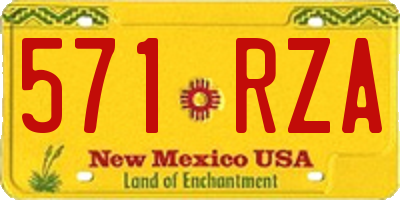 NM license plate 571RZA