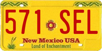 NM license plate 571SEL
