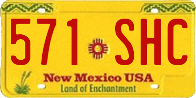 NM license plate 571SHC