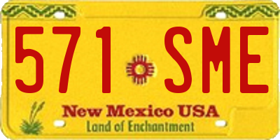 NM license plate 571SME