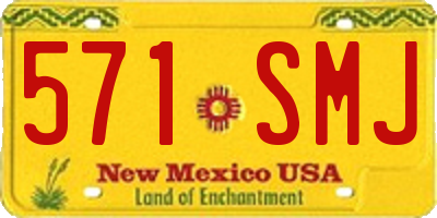 NM license plate 571SMJ