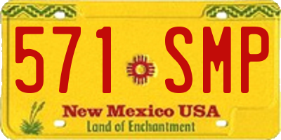 NM license plate 571SMP