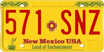 NM license plate 571SNZ