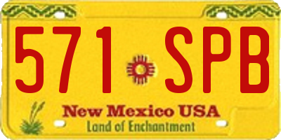 NM license plate 571SPB