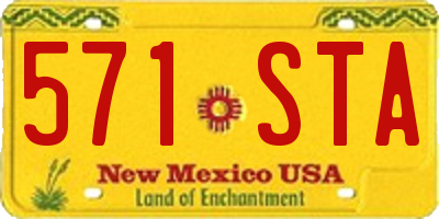 NM license plate 571STA