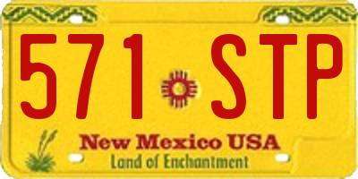 NM license plate 571STP