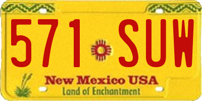NM license plate 571SUW