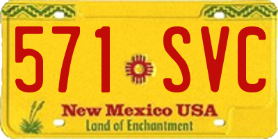 NM license plate 571SVC