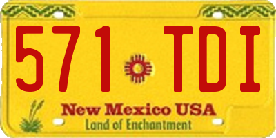 NM license plate 571TDI