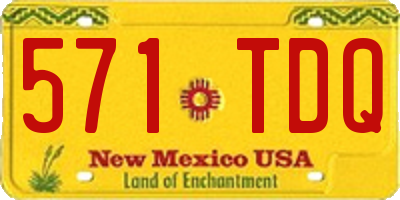 NM license plate 571TDQ