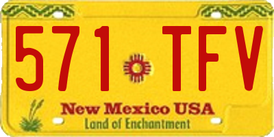 NM license plate 571TFV