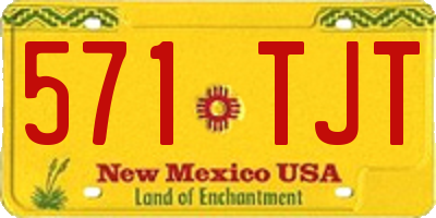 NM license plate 571TJT
