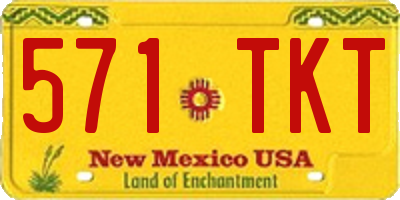 NM license plate 571TKT