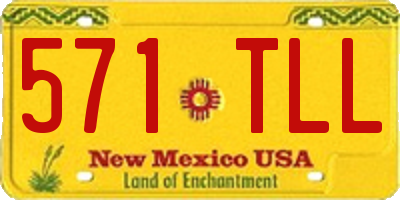 NM license plate 571TLL