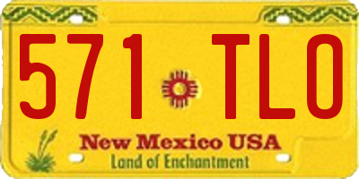 NM license plate 571TLO