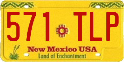 NM license plate 571TLP