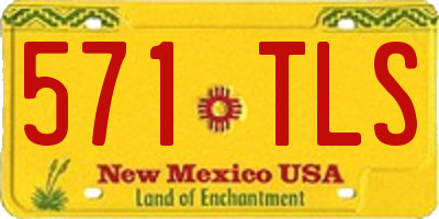 NM license plate 571TLS