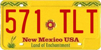 NM license plate 571TLT