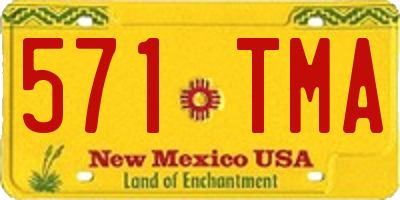 NM license plate 571TMA