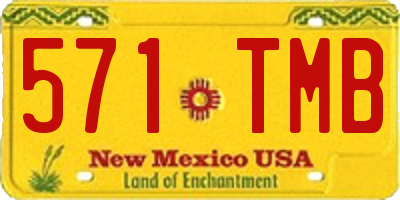 NM license plate 571TMB