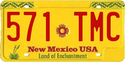 NM license plate 571TMC