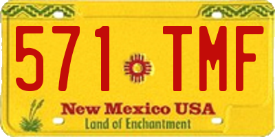 NM license plate 571TMF