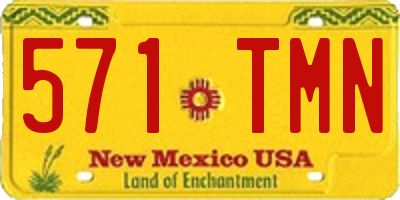 NM license plate 571TMN