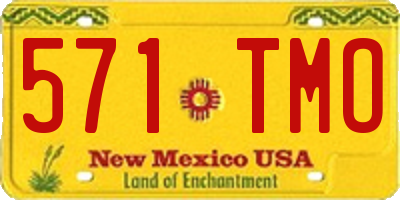 NM license plate 571TMO