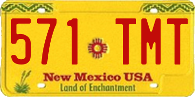 NM license plate 571TMT