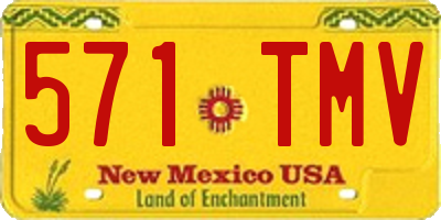 NM license plate 571TMV