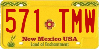 NM license plate 571TMW