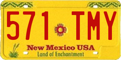 NM license plate 571TMY