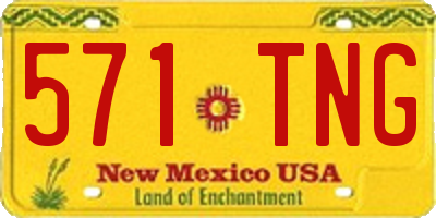 NM license plate 571TNG