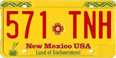 NM license plate 571TNH